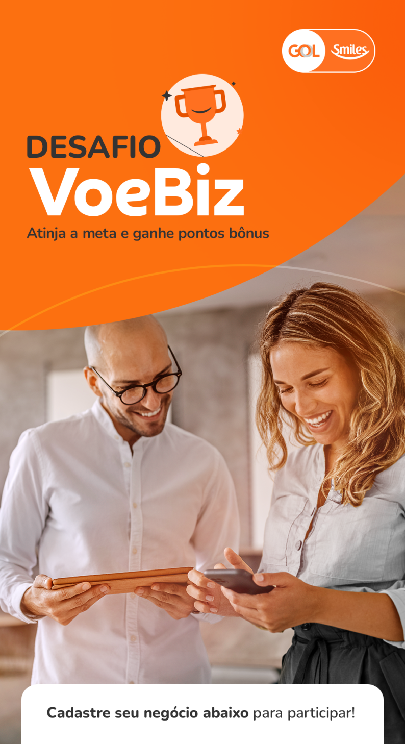 Desafio VoeBiz: atinja a meta e ganhe ponto bônus