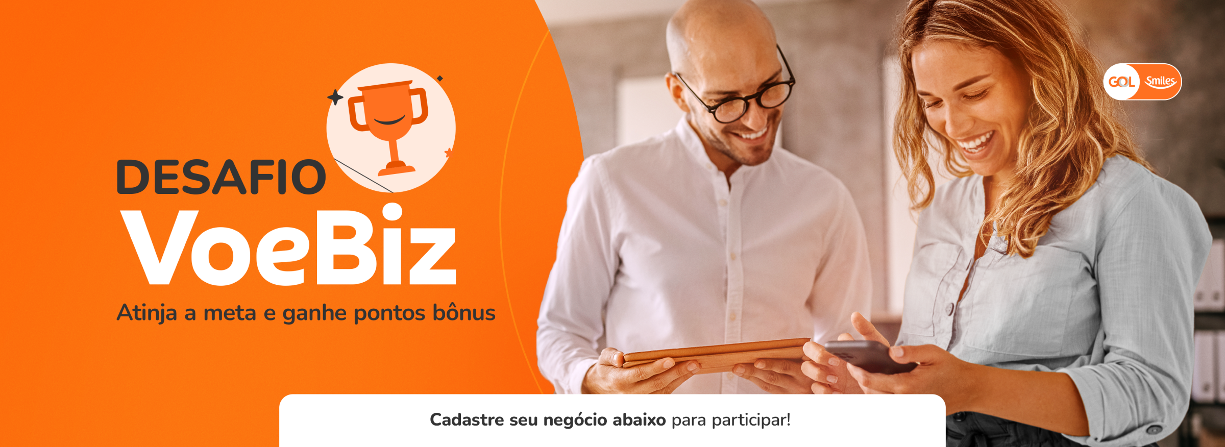 Desafio VoeBiz: atinja a meta e ganhe ponto bônus